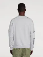 Cotton Sweatshirt With Embossed Logo
