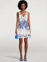 Aliane Cotton Scallop Mini Dress