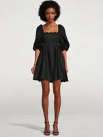 Mae Linen Cut-Out Mini Dress