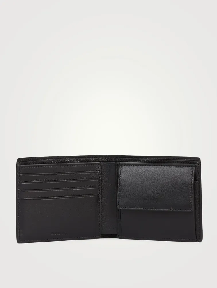 Leather Perforated Logo Bifold Wallet