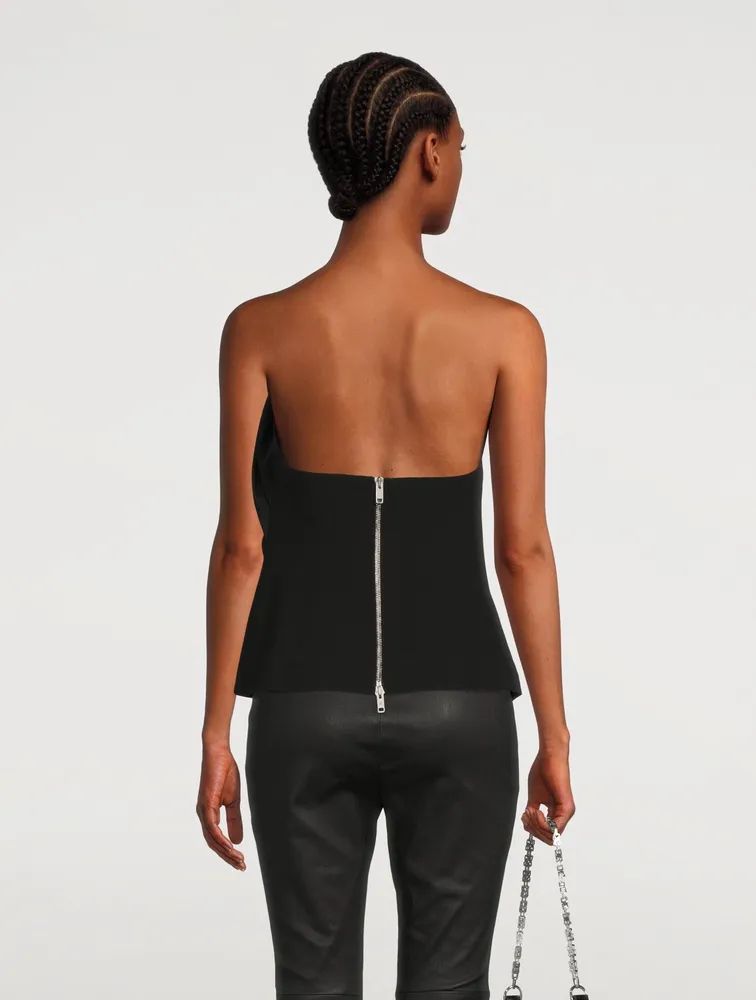 Satin Tuxedo Halter Top