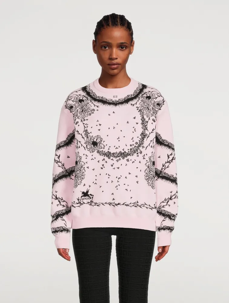 Flower Jacquard Sweater