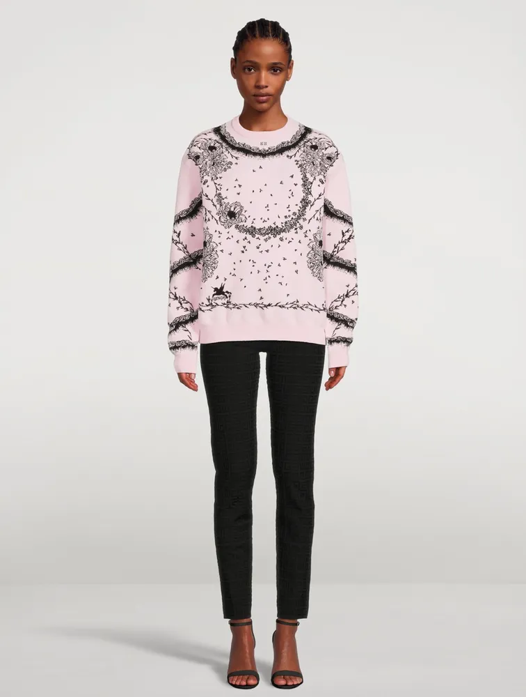Flower Jacquard Sweater