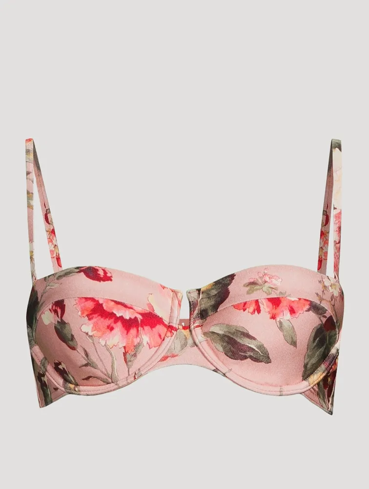 Cassia Balconette Bra Bikini Top Floral Print