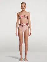 Cassia High-Waisted Bikini Bottom Floral Print