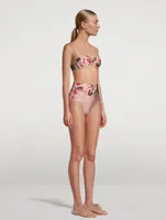 Cassia High-Waisted Bikini Bottom Floral Print