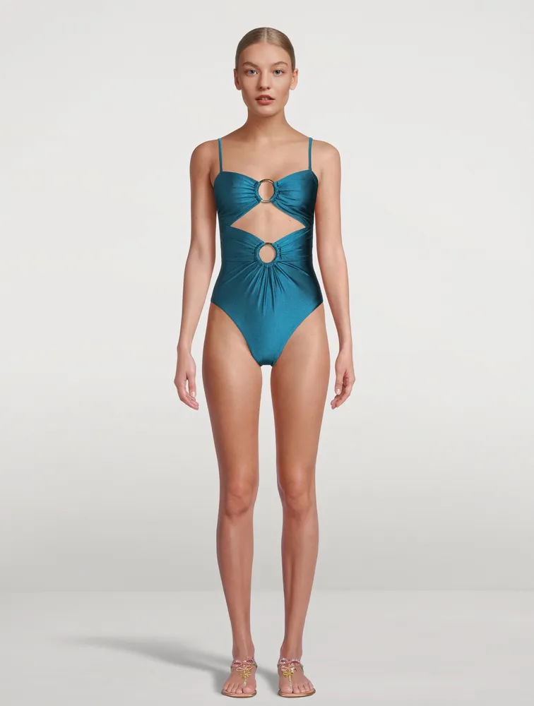 Cassia Double Ring Cutout One-Piece Swimsuit