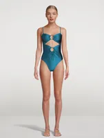 Cassia Double Ring Cutout One-Piece Swimsuit