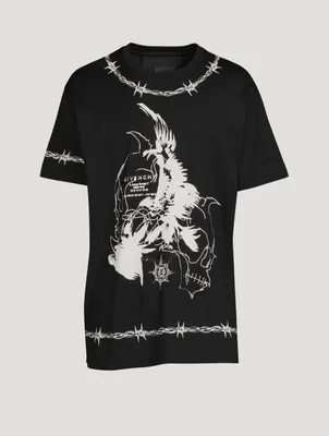 Oversized T-Shirt With Gothic Logo