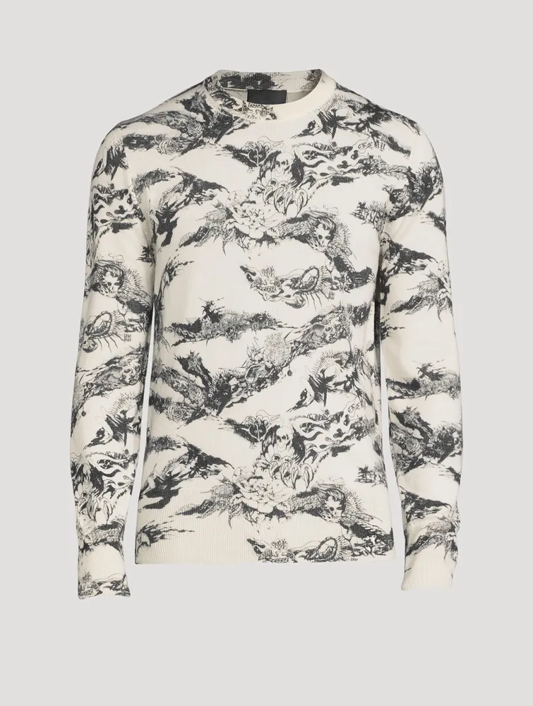 Wool Sweater With Gothic Logo