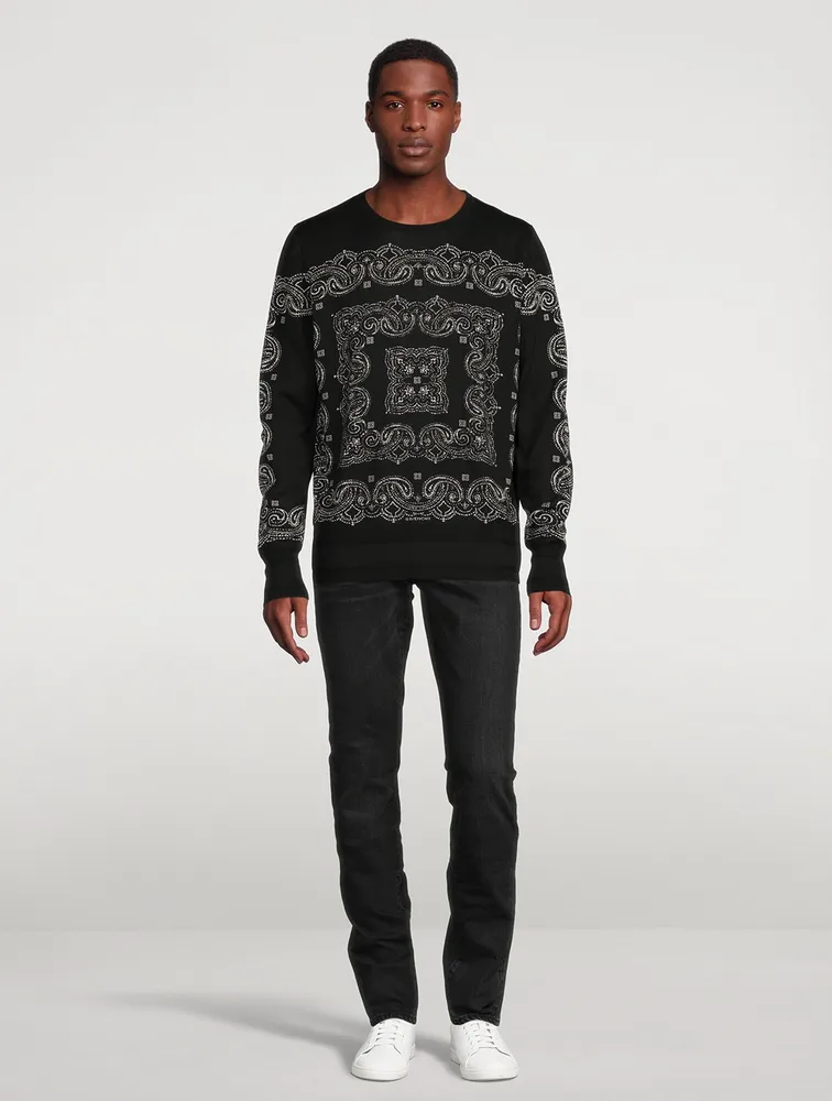 Wool-Blend Jacquard Sweater