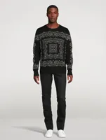 Wool-Blend Jacquard Sweater