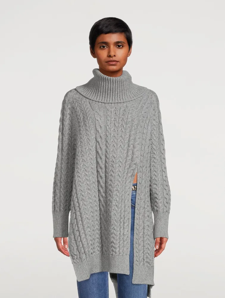Aran Stitch Cape Sweater