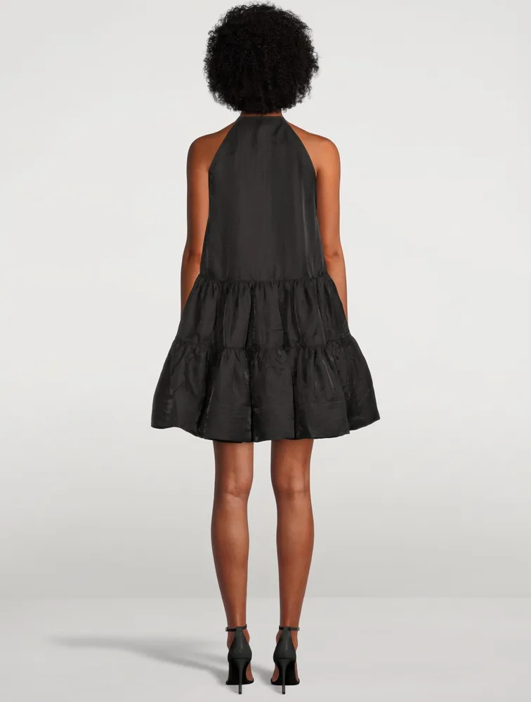 Margaux Linen-Blend Sleeveless Mini Dress