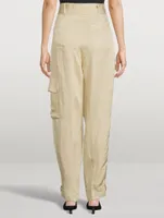 Marie Linen-Blend Cargo Pants