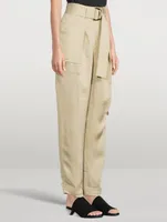 Marie Linen-Blend Cargo Pants