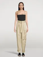 Marie Linen-Blend Cargo Pants