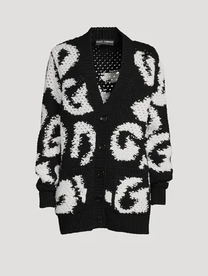 Intarsia Wool And Cashmere Cardigan