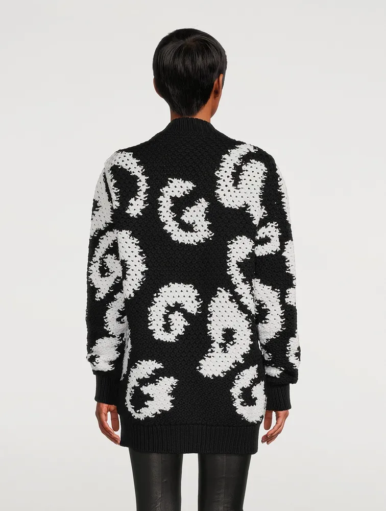 Intarsia Wool And Cashmere Cardigan