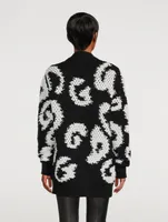 Intarsia Wool And Cashmere Cardigan