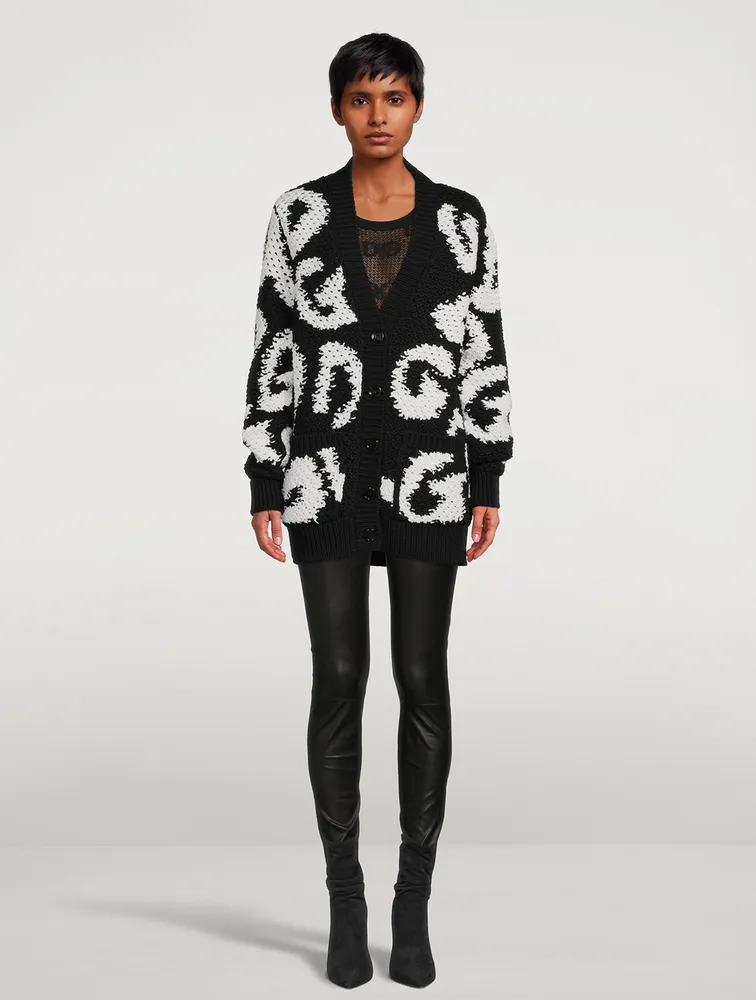 Intarsia Wool And Cashmere Cardigan