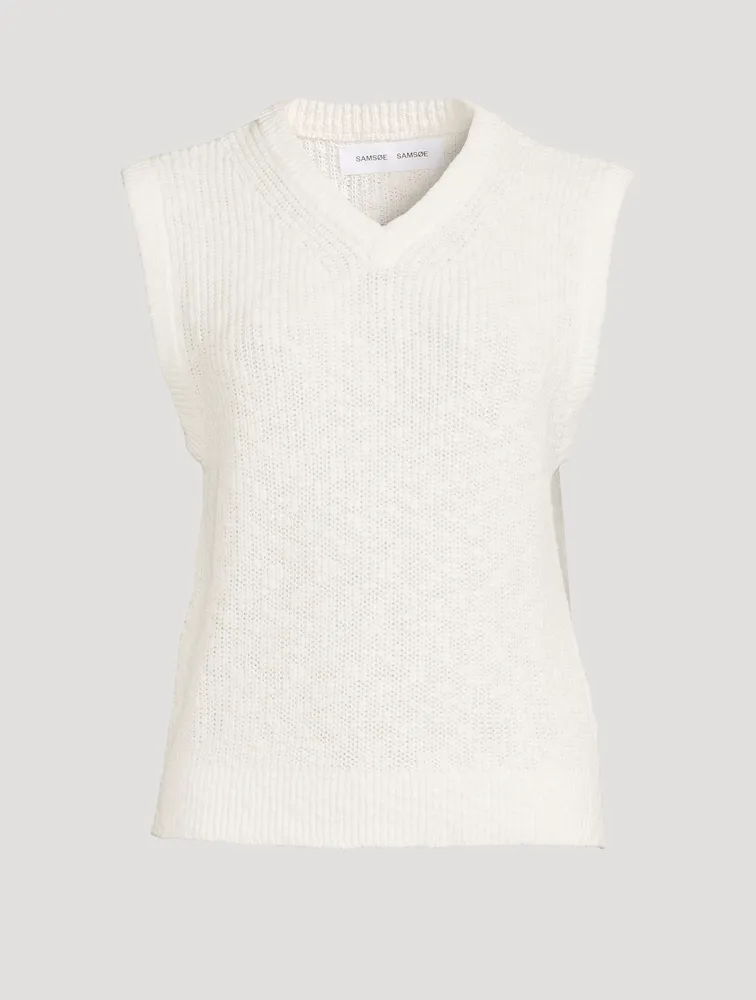 Zoey Organic Cotton And Linen Sweater Vest