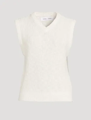 Zoey Organic Cotton And Linen Sweater Vest