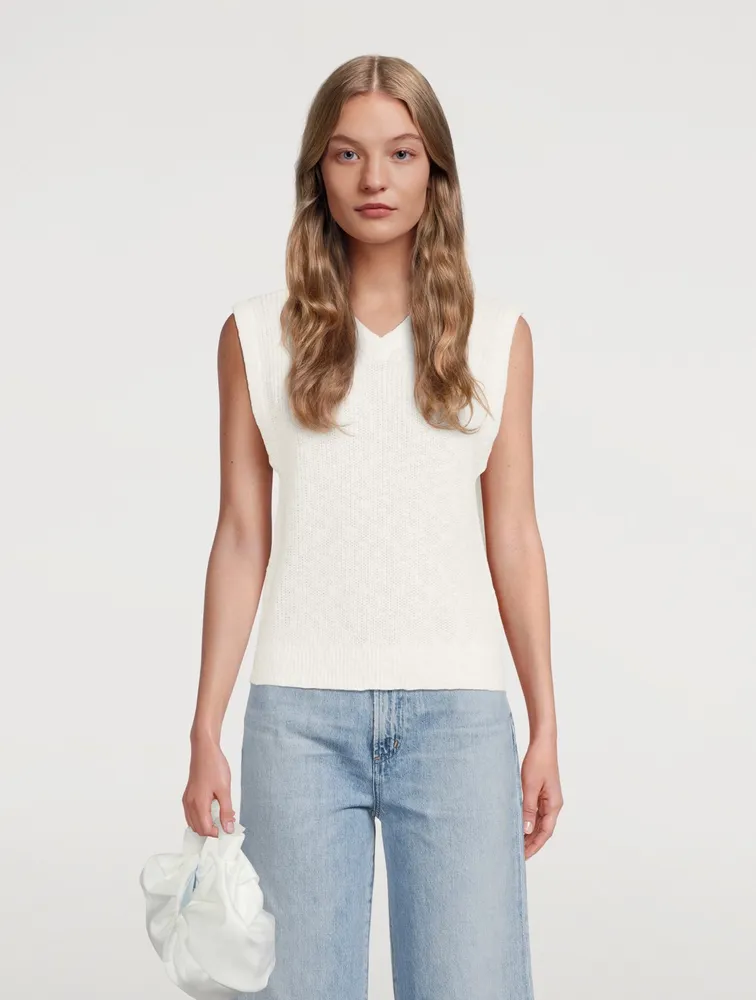 Zoey Organic Cotton And Linen Sweater Vest