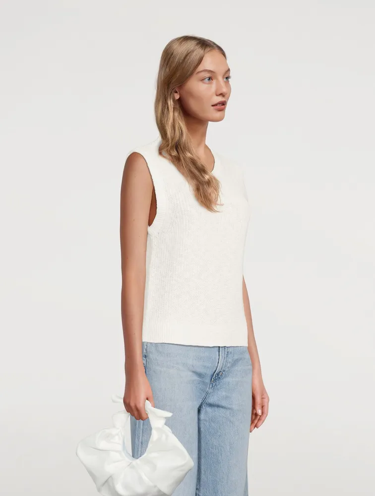 Zoey Organic Cotton And Linen Sweater Vest