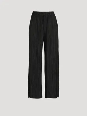 Uma Pleated Wide-Leg Pants