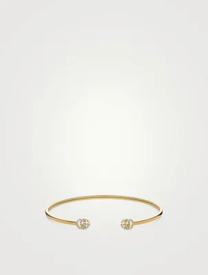 GG Running 18K Gold Cuff Bracelet