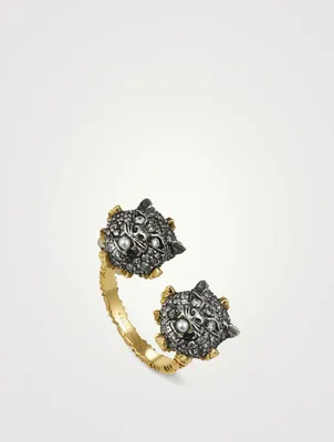 Le Marché Des Merveilles Two-Tone Ring With Diamonds
