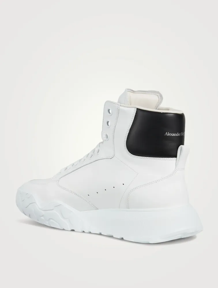 Leather High-Top Court Sneakers