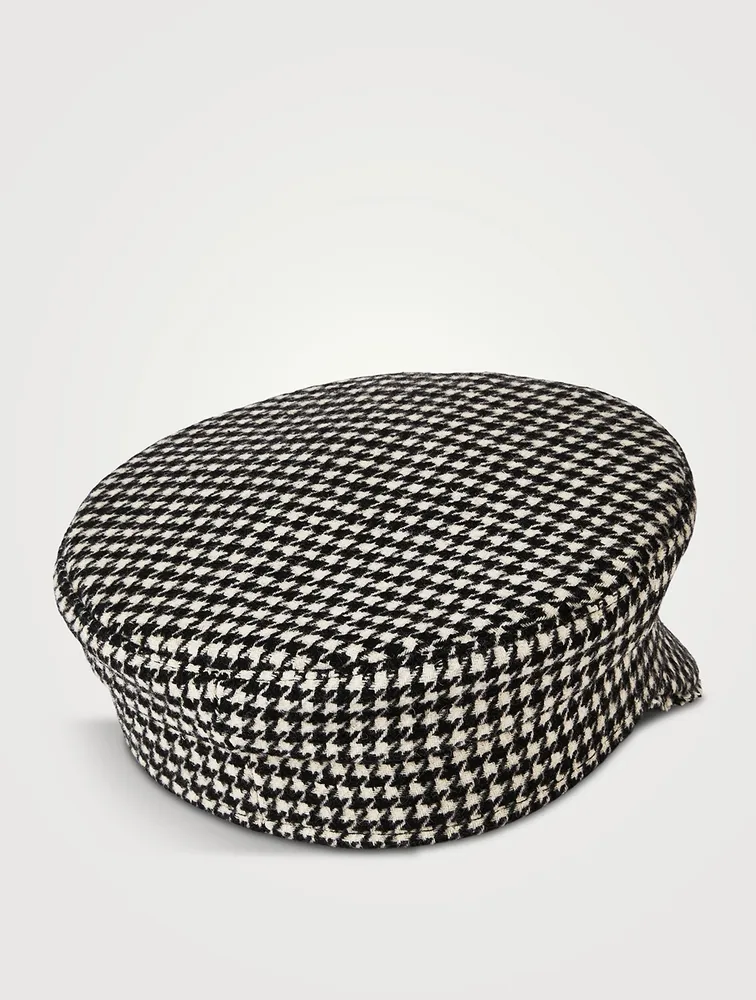 Baker Boy Cap Houndstooth Check