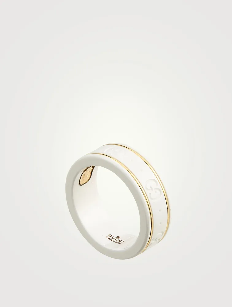 Icon Zirconia And 18K Gold Ring