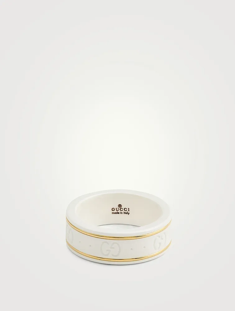 Icon Zirconia And 18K Gold Ring