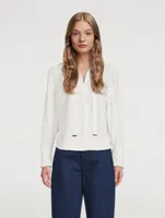 Odette Cotton V-Neck Shirt