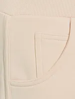 Cotton Sweat Shorts With Flock Logo