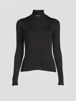 Ribbed Turtleneck Top