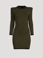 Monogram Jacquard Mini Dress