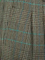 Pleated Trousers Check Print
