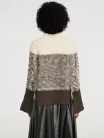 Colourblock Wool Turtleneck Sweater