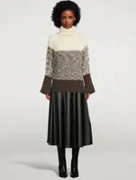 Colourblock Wool Turtleneck Sweater