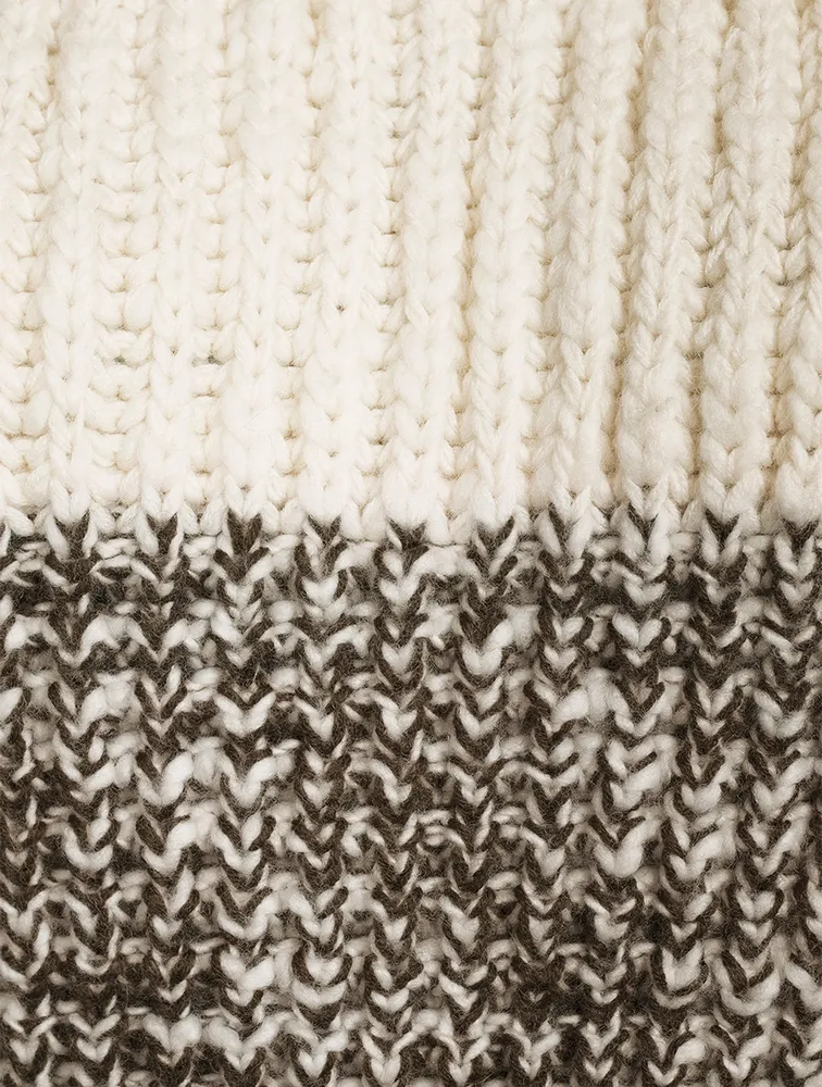 Colourblock Wool Turtleneck Sweater