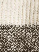 Colourblock Wool Turtleneck Sweater