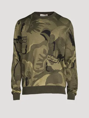 Skull Camouflage Jacquard Sweater