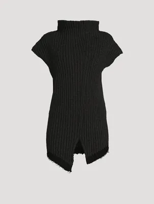 Damiano Ribbed Cap-Sleeve Sweater