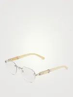 VF Buff Drill Mount Rectangular Clear Sunglasses