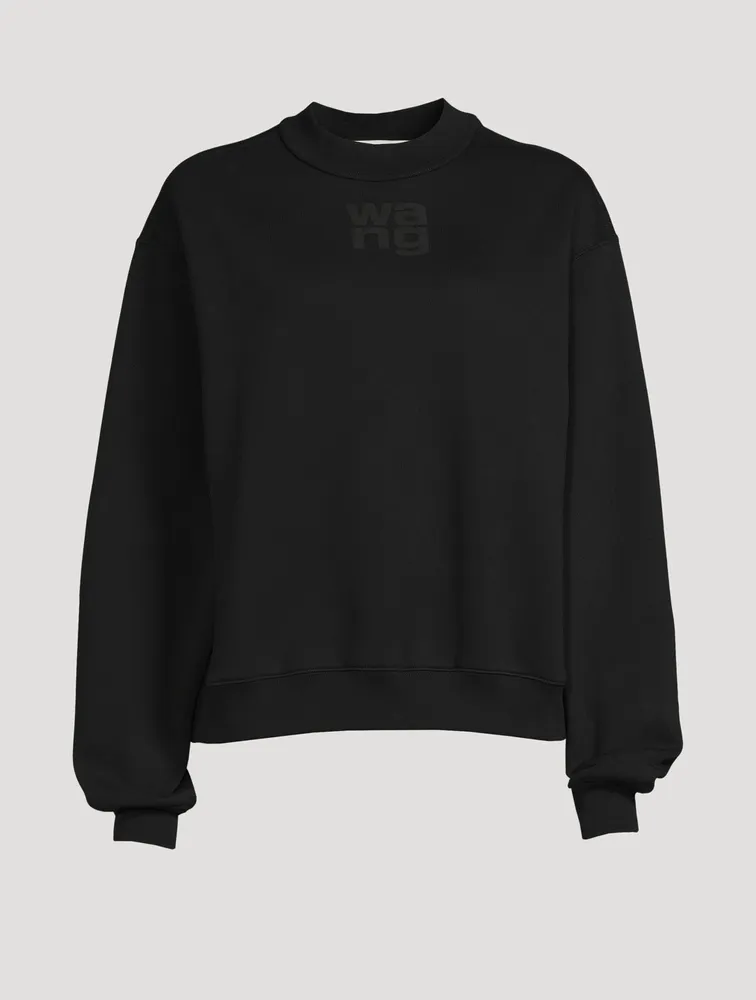 Terry Crewneck Sweatshirt With Puff Paint Logo