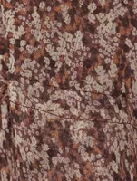Drawstring Mini Dress Blossom Print